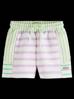 Mixed Stripe Sweat Shorts