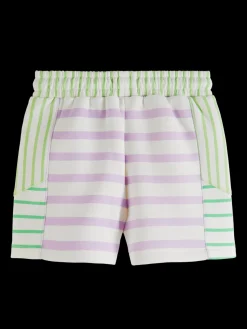Mixed Stripe Sweat Shorts