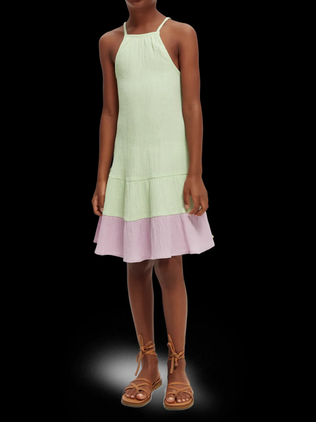 Organic Crinkle Cotton Midi Dress