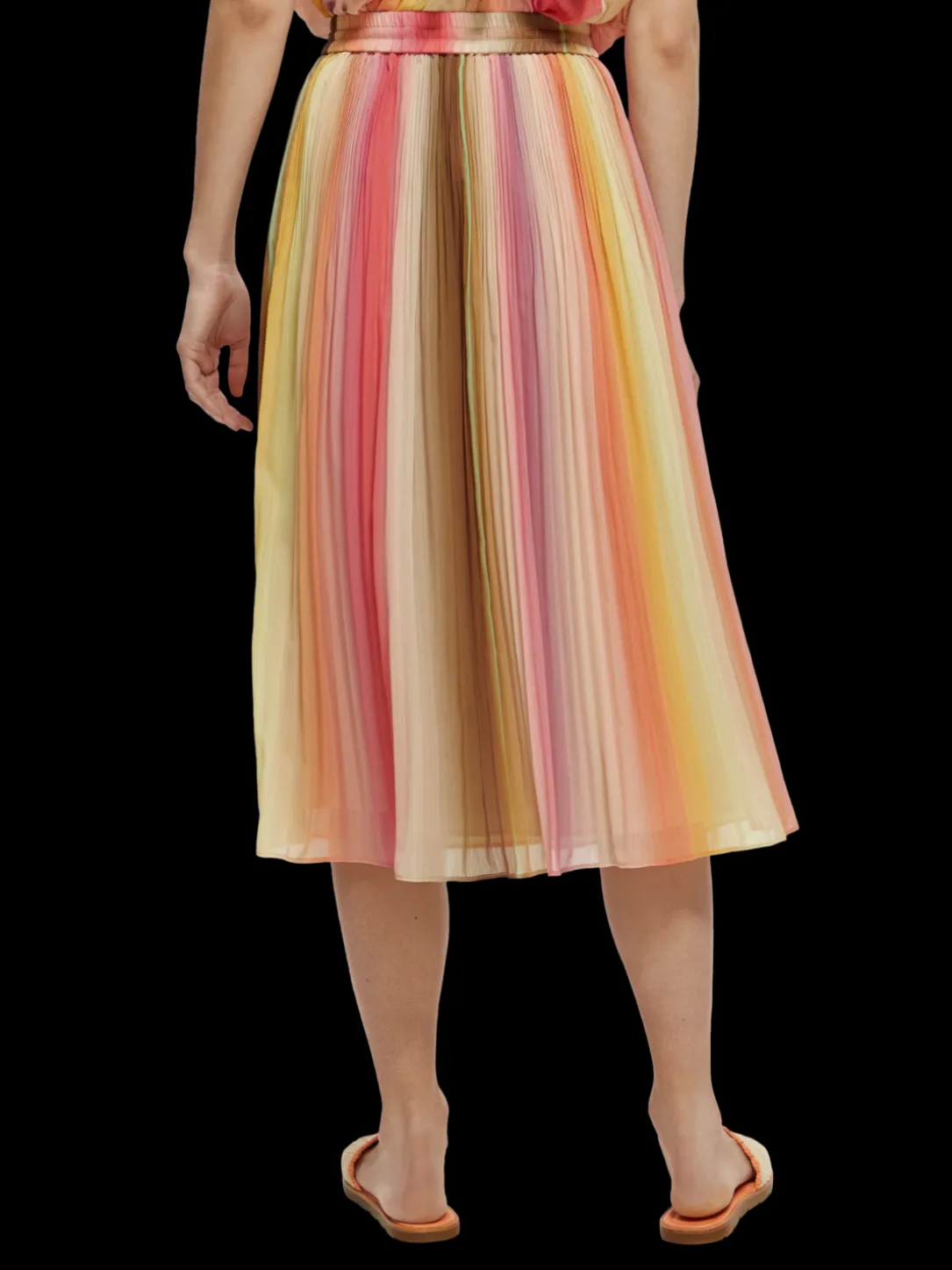 Pleated Midi Skirt