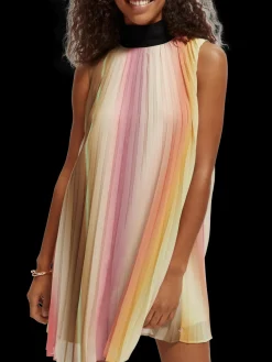 Pleated Mini Dress