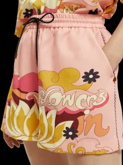 Printed Elasticated Waistband Shorts