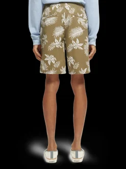 Printed Poplin Bermuda Shorts