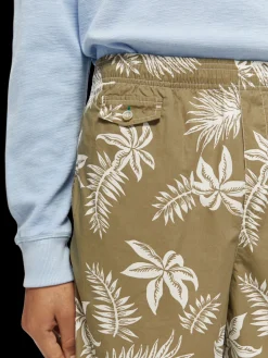 Printed Poplin Bermuda Shorts