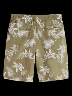 Printed Poplin Bermuda Shorts