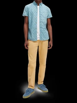 Printed Poplin Short Sleeved Shirt