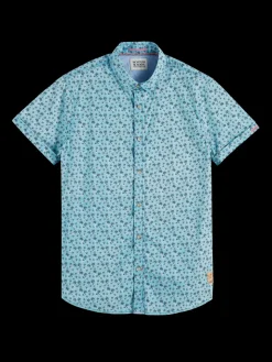 Printed Poplin Short Sleeved Shirt