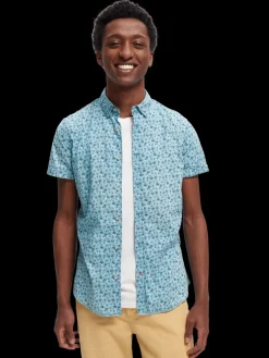 Printed Poplin Short Sleeved Shirt