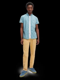 Printed Poplin Short Sleeved Shirt