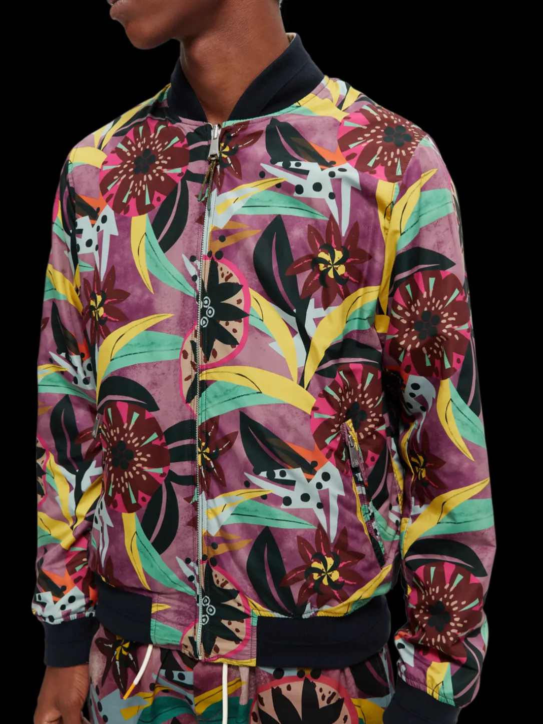 Printed Reversible Bomber Jacket