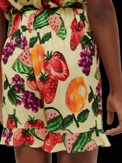 Printed Ruffle Shorts