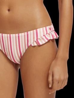 Printed Ruffled Bikini Bottom