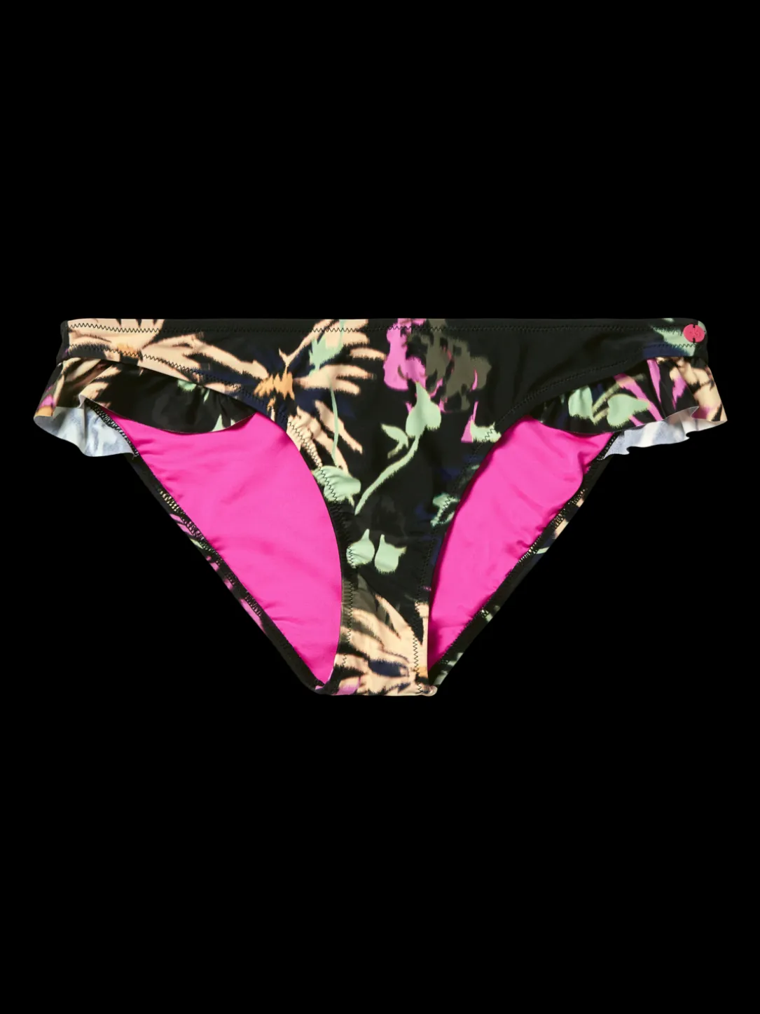 Printed Ruffled Bikini Bottom