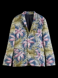 Printed Single-Breasted Blazer
