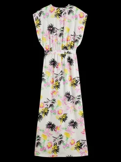 Printed V-Neck Maxi Dress