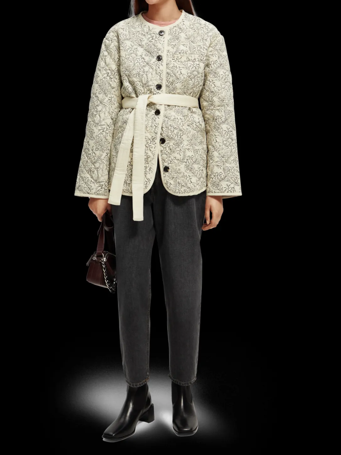 Quilted Organic Cotton Belted Jacket