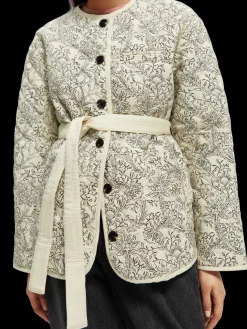 Quilted Organic Cotton Belted Jacket