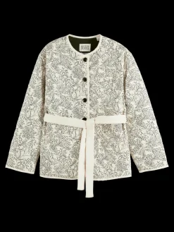 Quilted Organic Cotton Belted Jacket