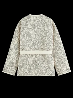 Quilted Organic Cotton Belted Jacket