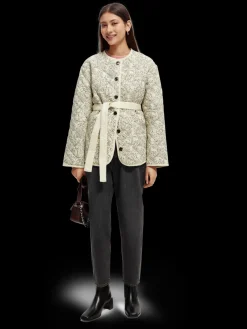 Quilted Organic Cotton Belted Jacket