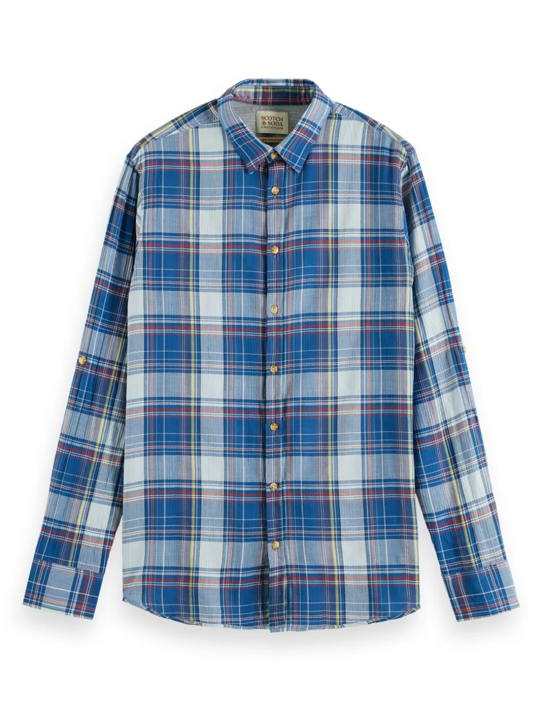 Regular Fit Checked Seersucker Shirt
