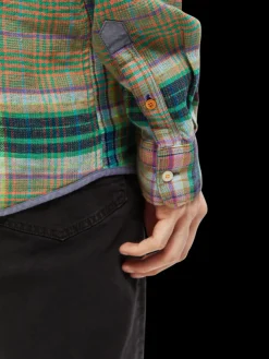 Regular-Fit Lightweight Checked Flannel Shirt
