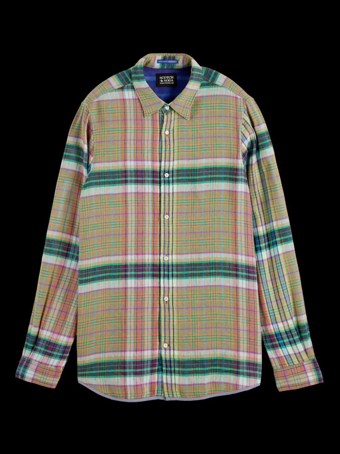 Regular-Fit Lightweight Checked Flannel Shirt