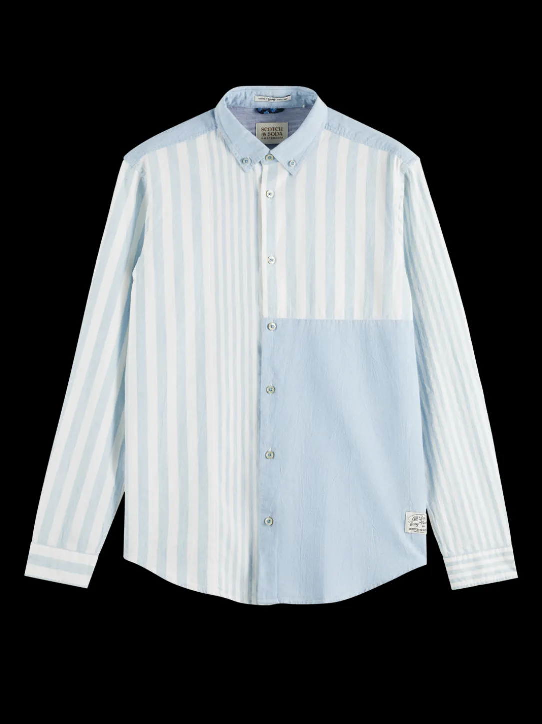 Relaxed Fit Lightweight Mixed Chambray Shirt