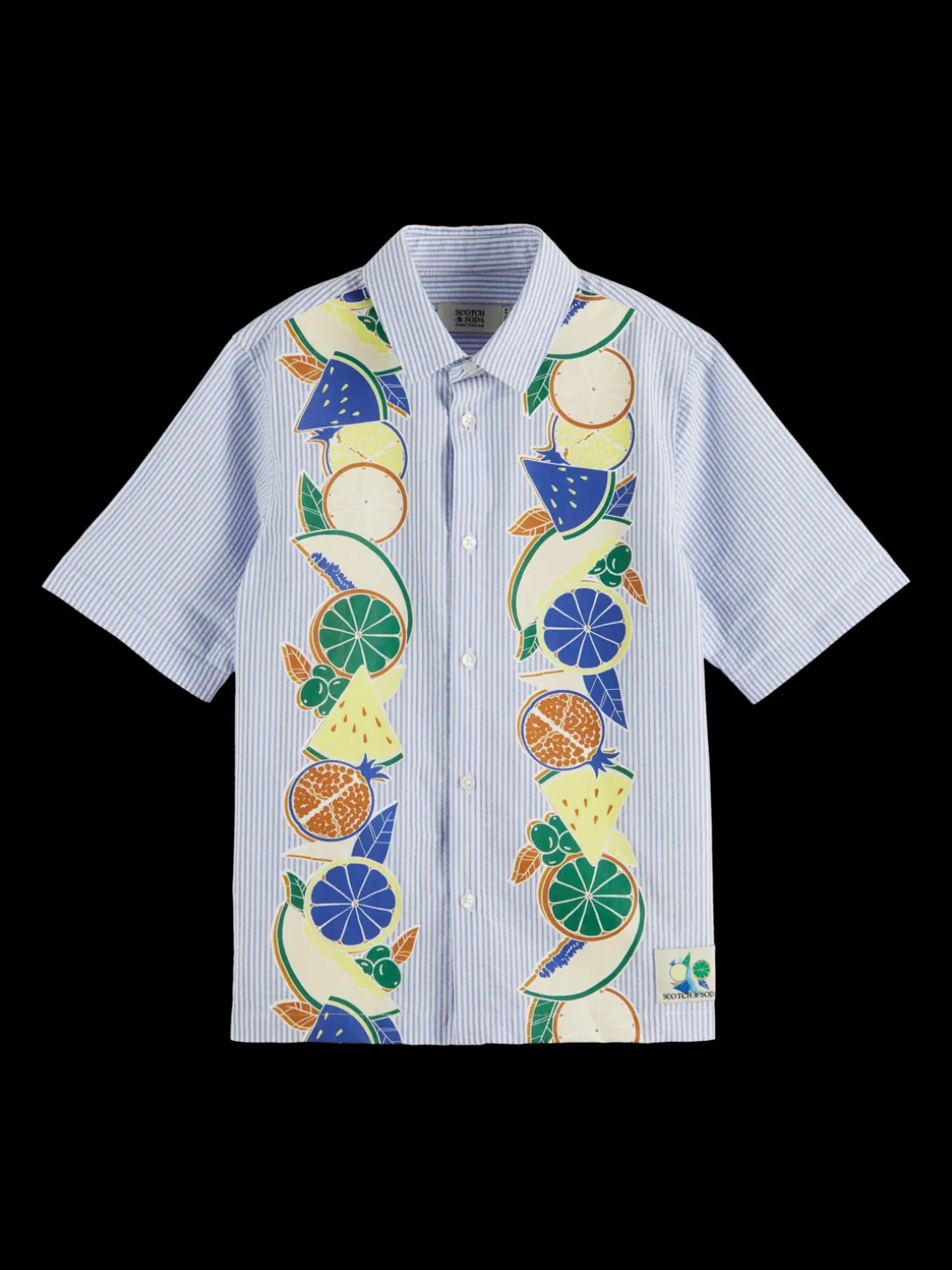 Relaxed Fit Pinstripe Printed Shirt