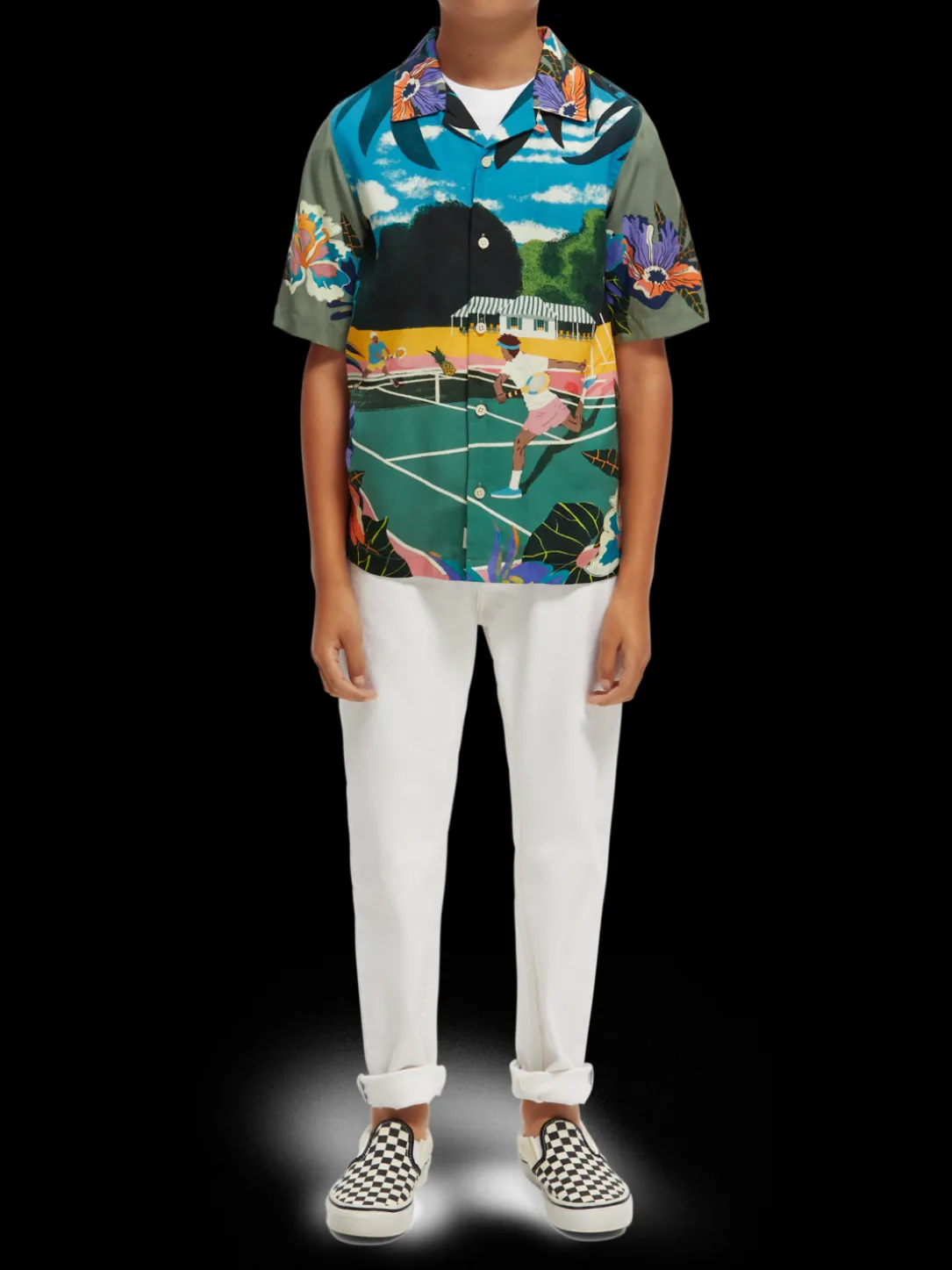 Relaxed Fit Printed Camp Shirt