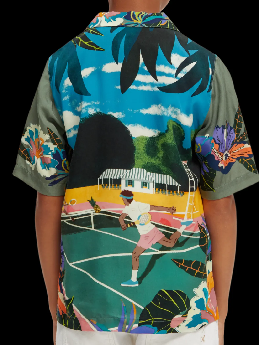 Relaxed Fit Printed Camp Shirt