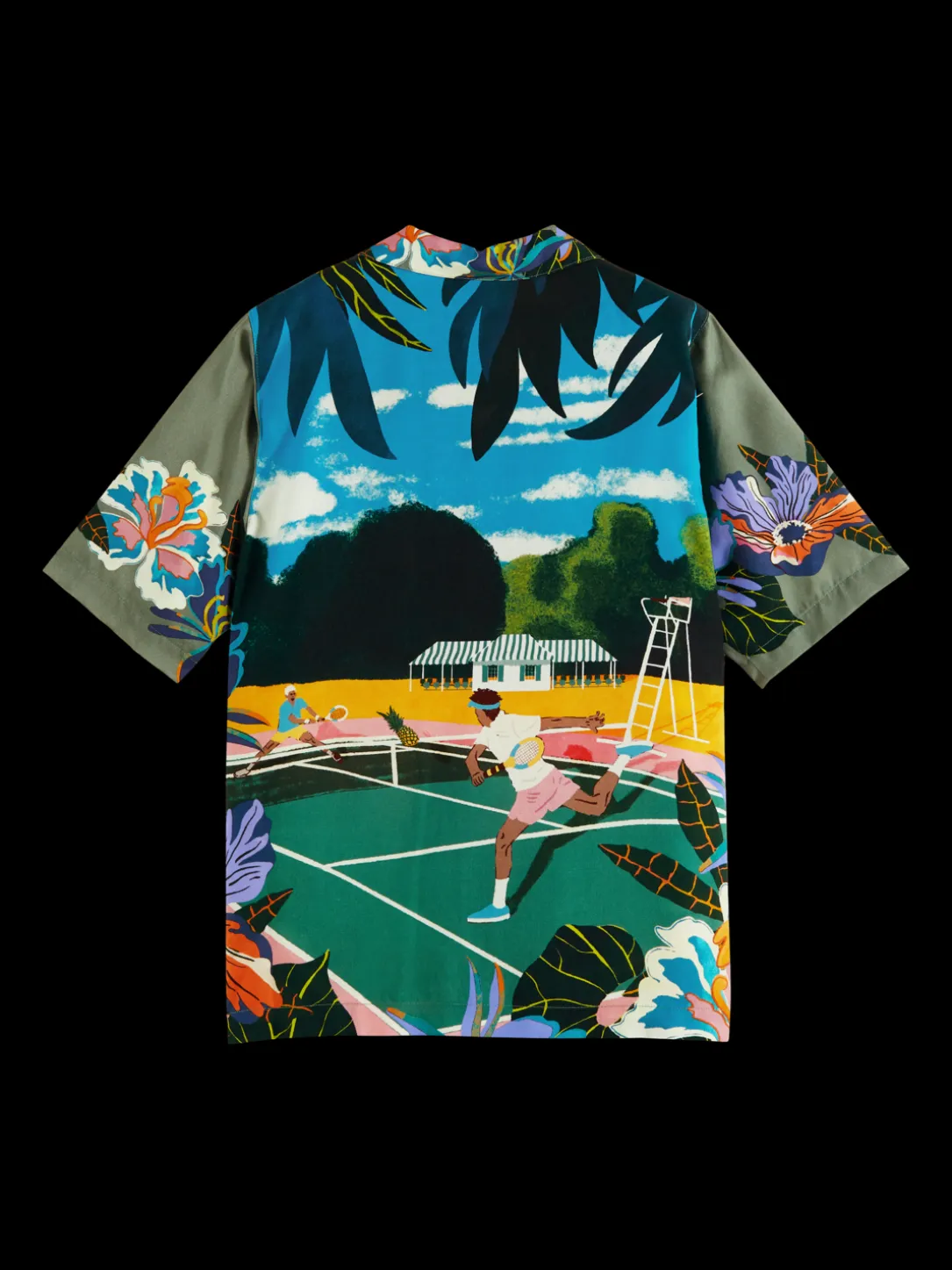 Relaxed Fit Printed Camp Shirt