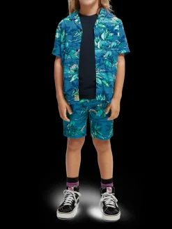 Relaxed Fit Printed Camp Shirt