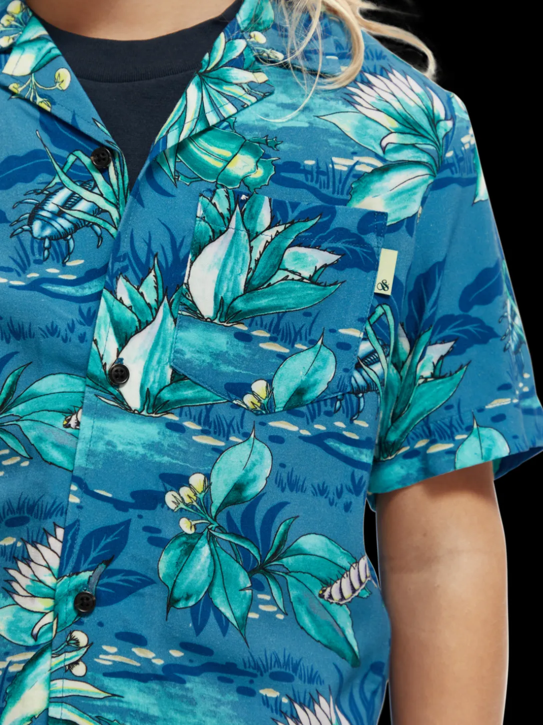 Relaxed Fit Printed Camp Shirt