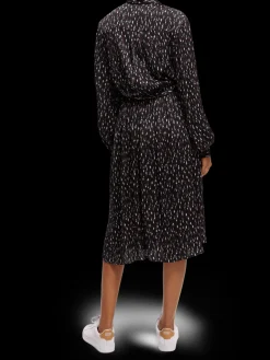 Relaxed Fit Printed Midi Jacquard Shirt Dress