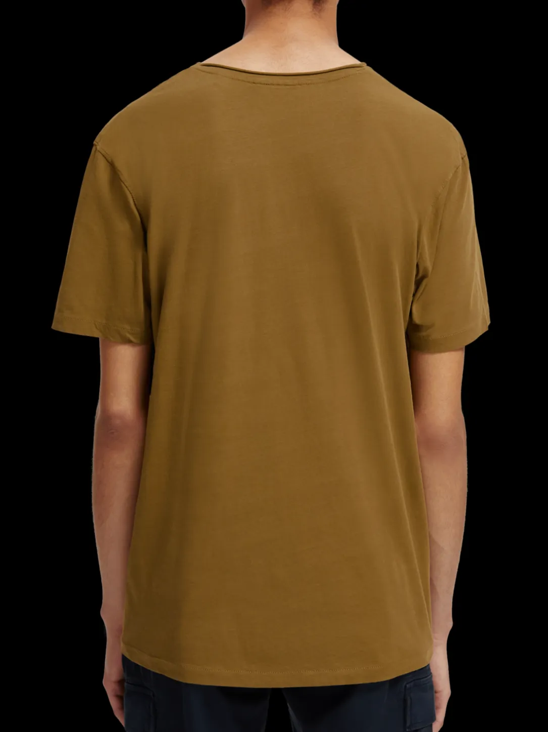 Relaxed Fit Raw-Edge Organic Cotton T-Shirt