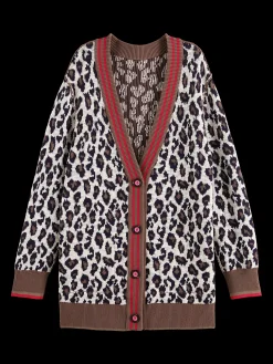 Reversible Animal Jacquard Cardigan