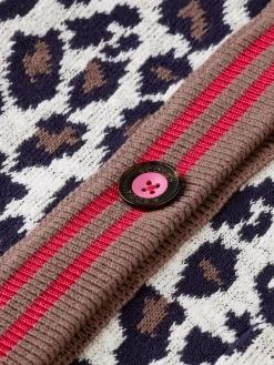 Reversible Animal Jacquard Cardigan