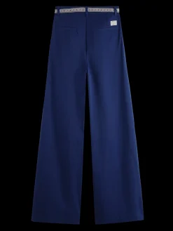 Rose Pleated High-Rise Wide Leg Workwear Pant