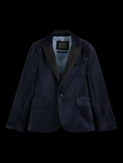 Single-Breasted Satin Lapel Blazer