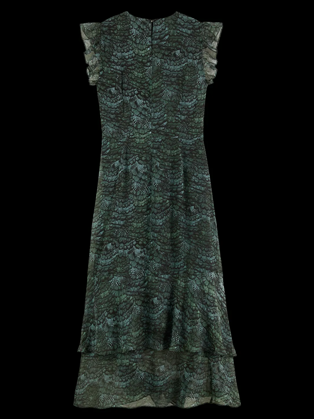 Sleeveless Midi Flounce Dress