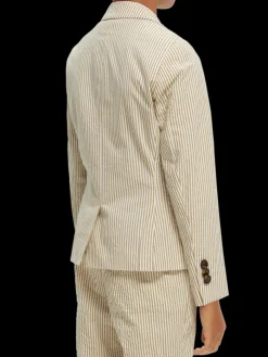 Striped Single-Breasted Blazer