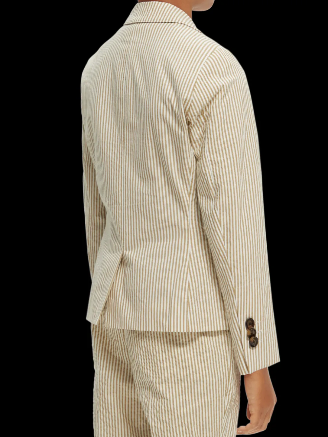 Striped Single-Breasted Blazer
