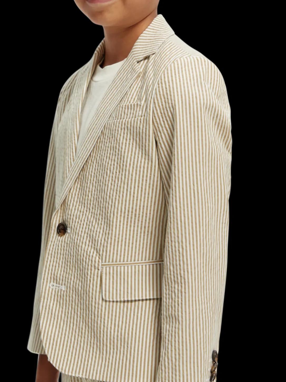 Striped Single-Breasted Blazer