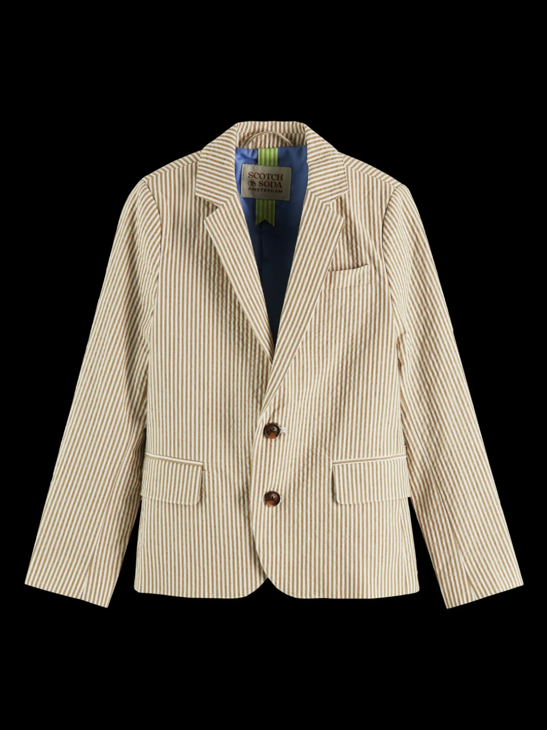 Striped Single-Breasted Blazer