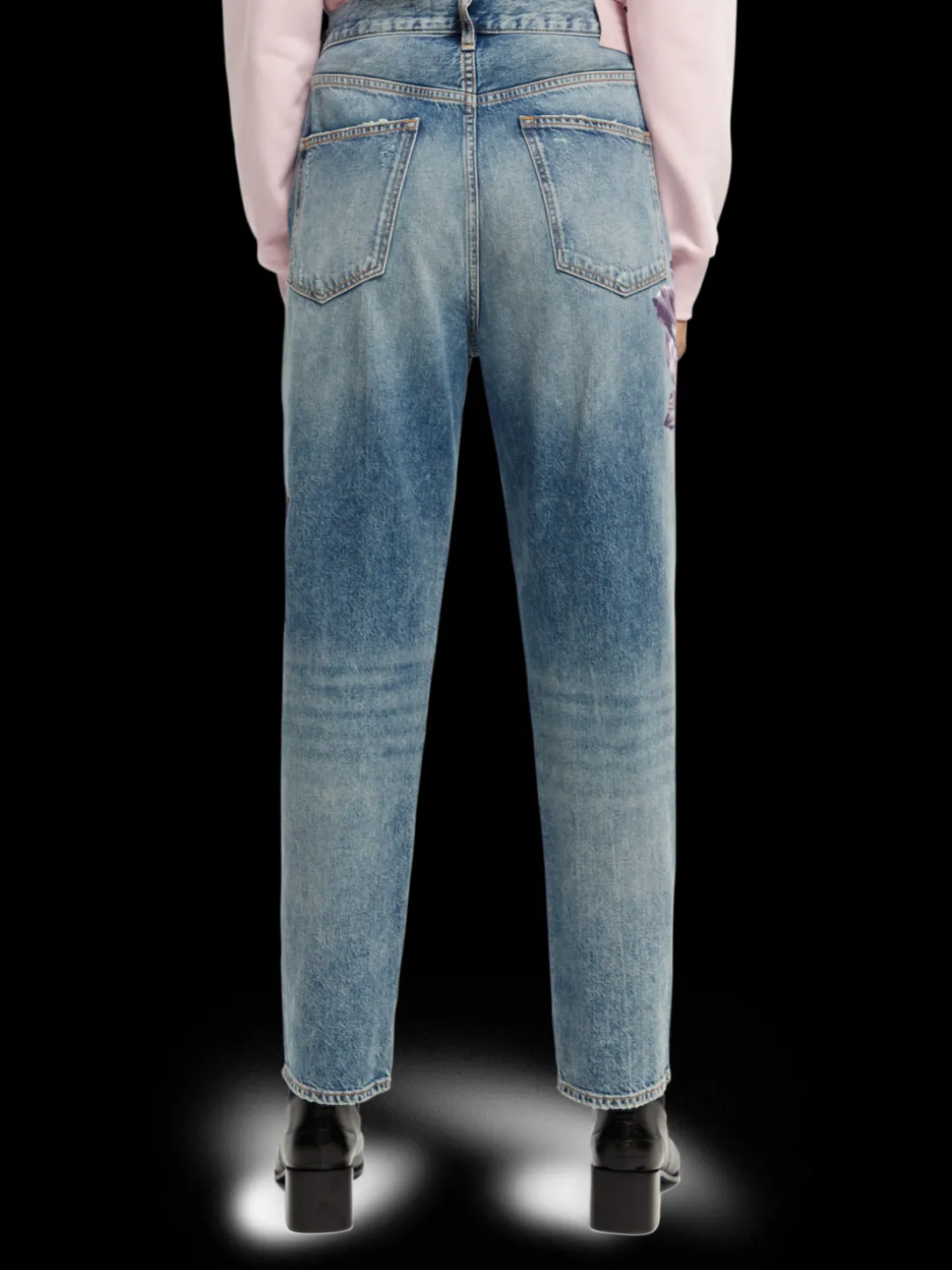 The Bay Printed Organic Cotton Boyfriend Jeans