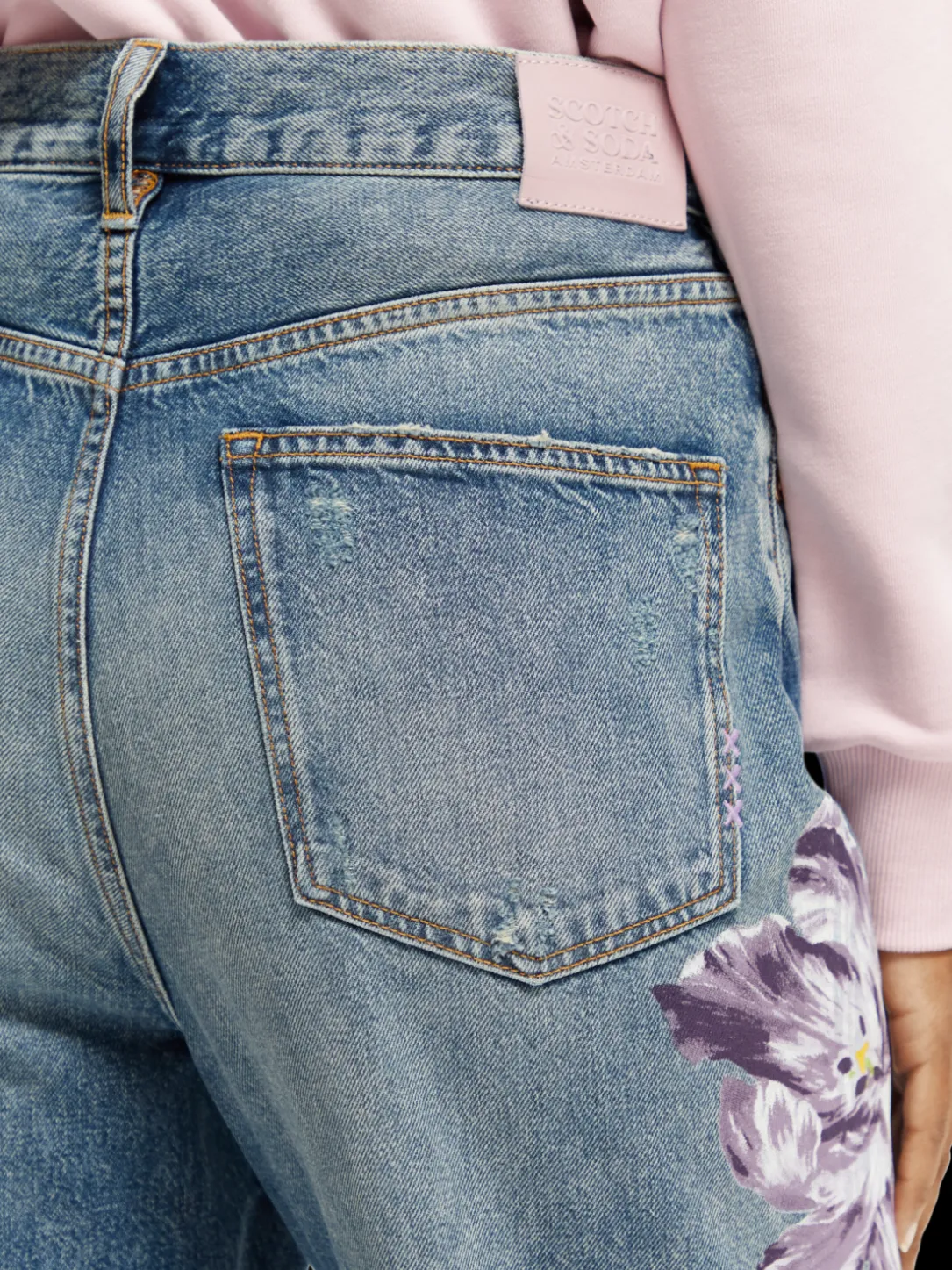 The Bay Printed Organic Cotton Boyfriend Jeans