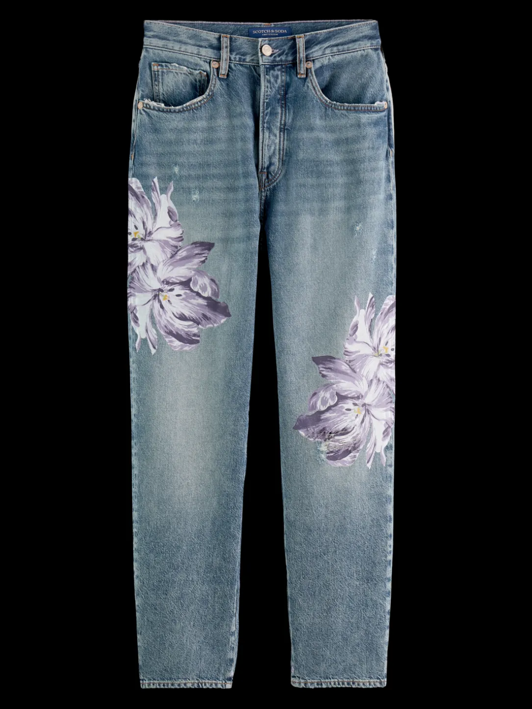 The Bay Printed Organic Cotton Boyfriend Jeans