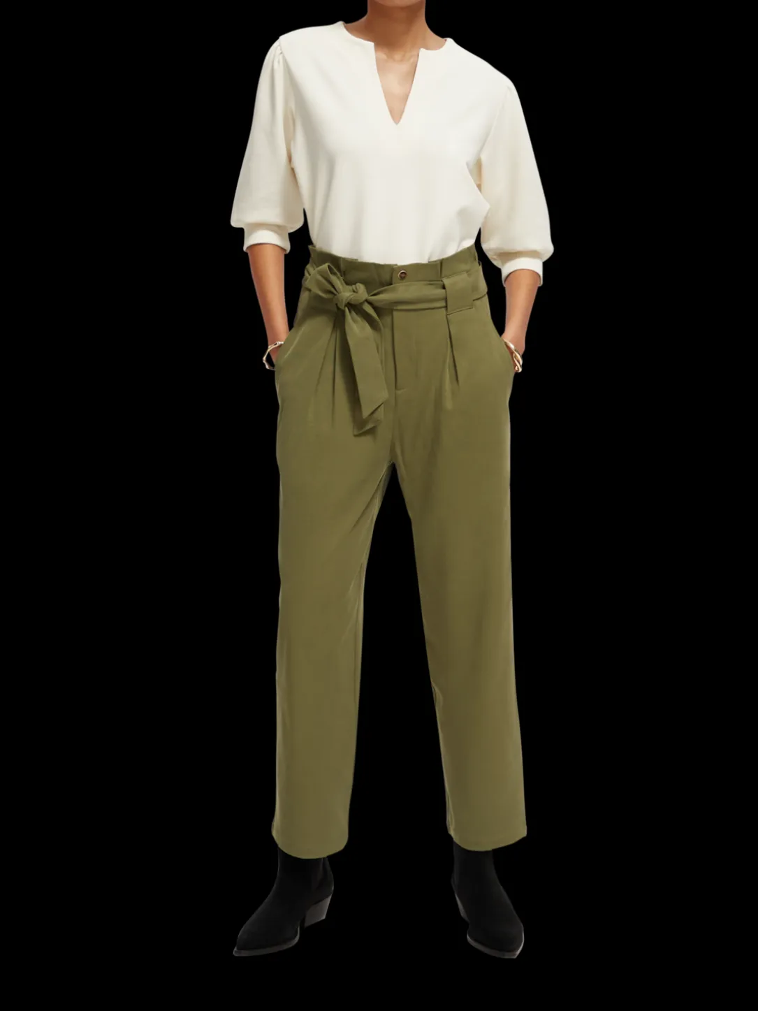 The Daisy High-Rise Paper Bag Trousers