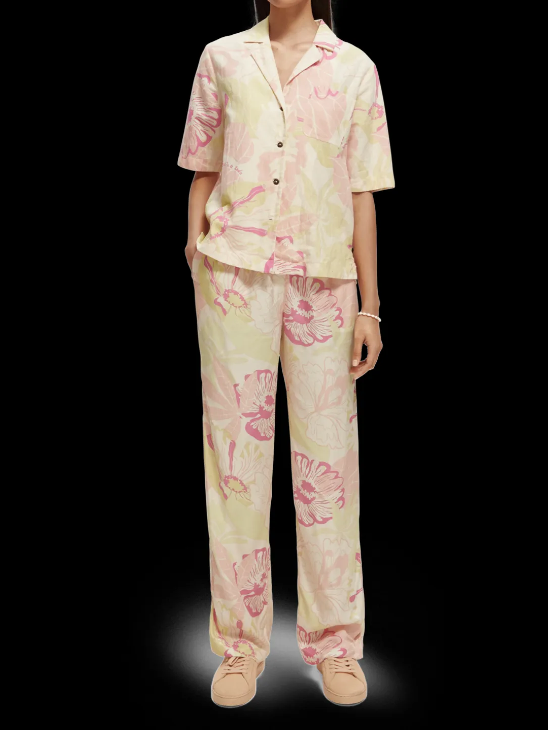 The Gia Mid-Rise Wide-Leg Printed